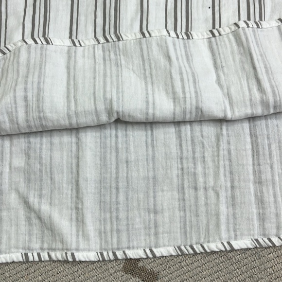 Mododoc Striped Cotton Faux Wrap Elastic Waistband midi skirt, size extra large - Picture 11 of 15